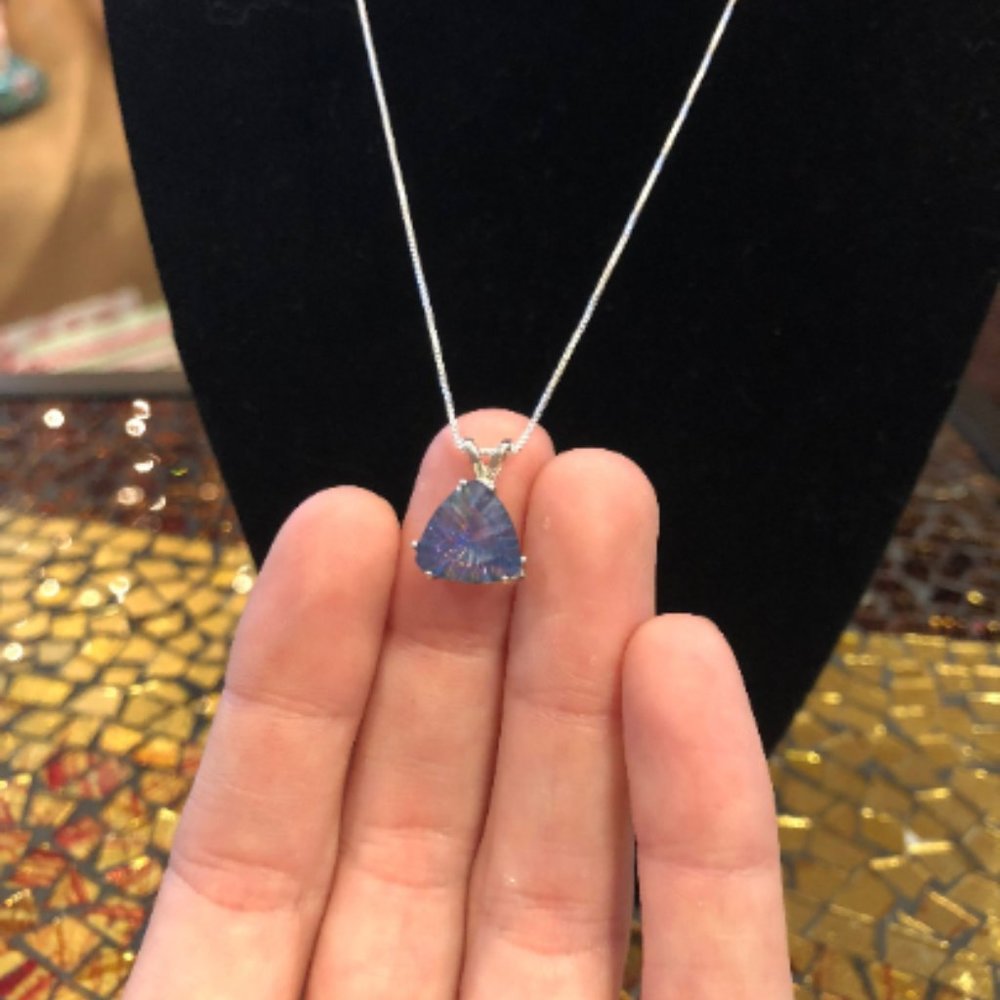 Mystic Blue Topaz Necklace